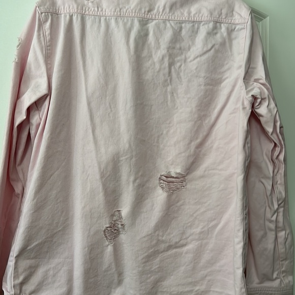 Pre Loved:  Forever 21 Men's Size Small Pink Jean Oversized Shirt - Picture 6 of 6
